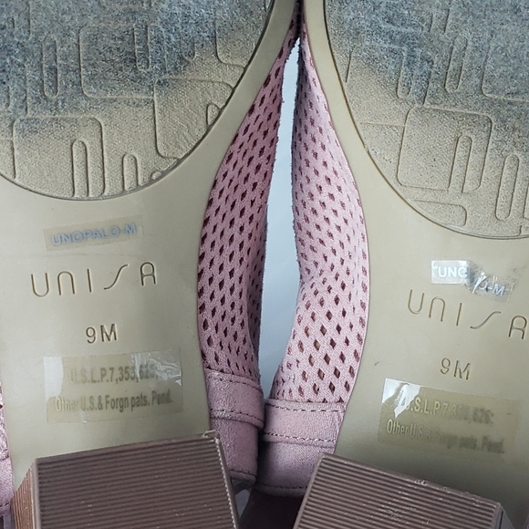 UNISA Slingback Heels Womens 9M pink suede Open Toe Block Heel - Picture 12 of 12